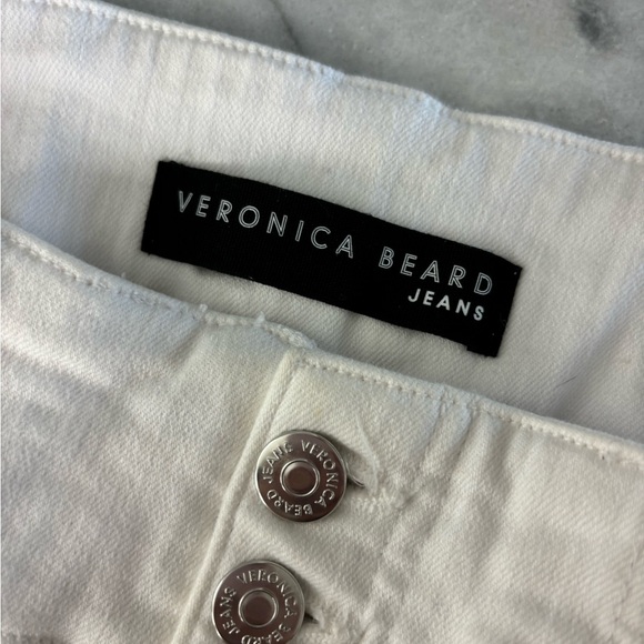VERONICA BEARD Jeans Rosanna Corset Wide Leg Extra High Rise in White Size 29/8 - Picture 3 of 9
